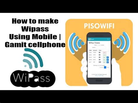 HOW TO GENERATE AND USE WIPASS with wifi vendo .